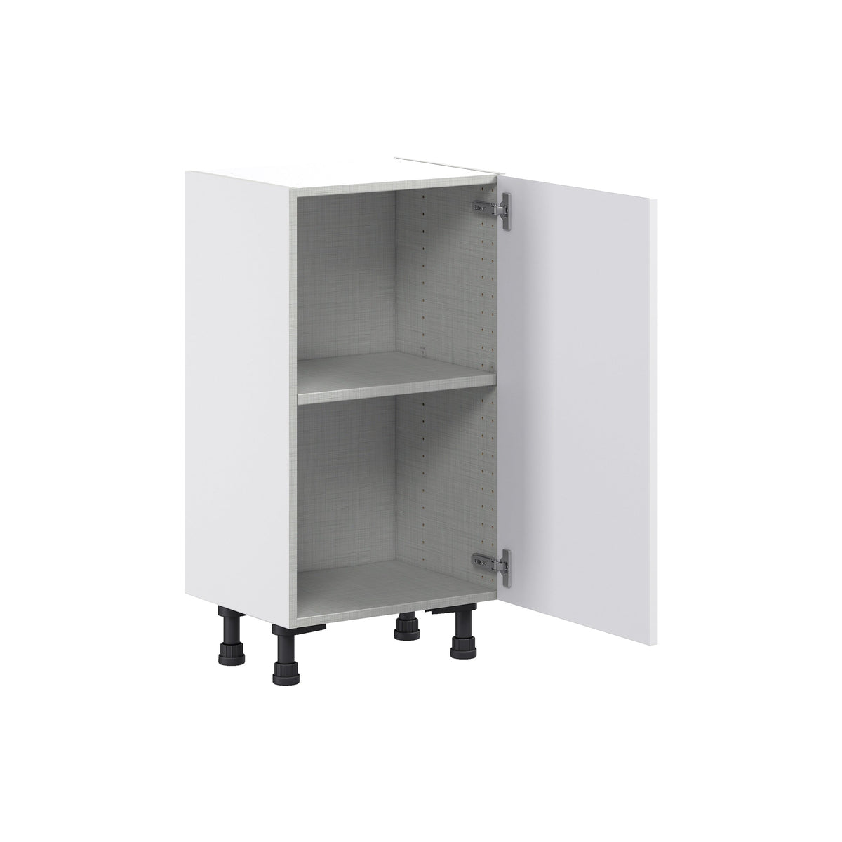 Hugo&Borg Jolie 18-in W x 34.5-in H x 14-in D Warm White Base Fully Assembled Cabinet (Flat Panel Shaker Door Style)