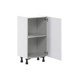 Hugo&Borg Jolie 18-in W x 34.5-in H x 14-in D Warm White Base Fully Assembled Cabinet (Flat Panel Shaker Door Style)