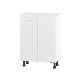 Hugo&Borg Jolie 24-in W x 34.5-in H x 14-in D Warm White Base Fully Assembled Cabinet (Flat Panel Shaker Door Style)