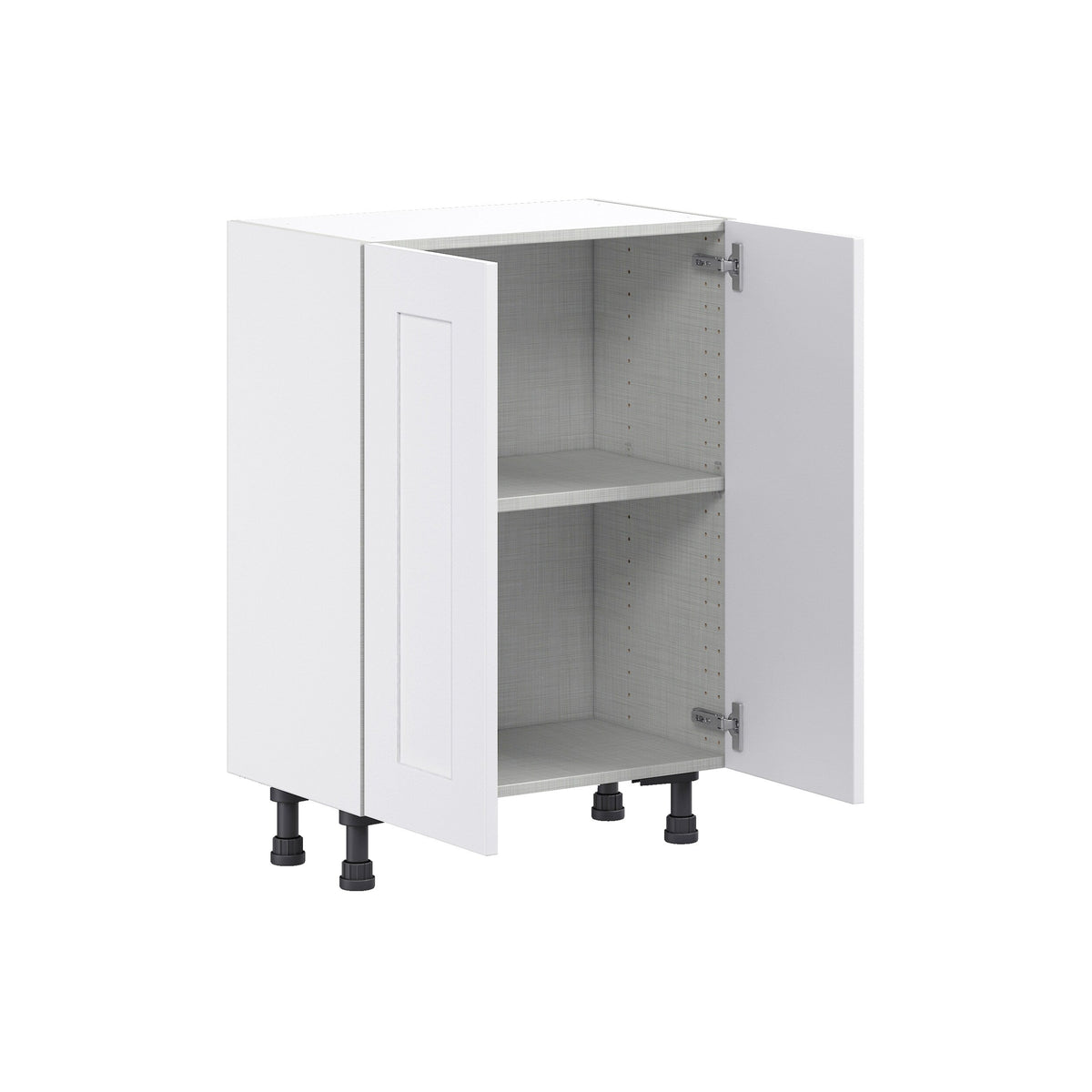 Hugo&Borg Jolie 24-in W x 34.5-in H x 14-in D Warm White Base Fully Assembled Cabinet (Flat Panel Shaker Door Style)