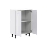 Hugo&Borg Jolie 24-in W x 34.5-in H x 14-in D Warm White Base Fully Assembled Cabinet (Flat Panel Shaker Door Style)