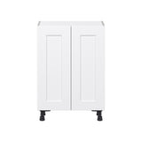 Hugo&Borg Jolie 24-in W x 34.5-in H x 14-in D Warm White Base Fully Assembled Cabinet (Flat Panel Shaker Door Style)
