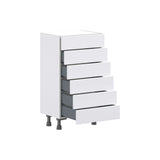 Hugo&Borg Jolie 18-in W x 34.5-in H x 14-in D Warm White 6-Drawer Base Fully Assembled Cabinet