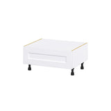 Hugo&Borg Jolie 30-in W x 14.5-in H x 24-in D Warm White 1-Drawer Base Fully Assembled Cabinet