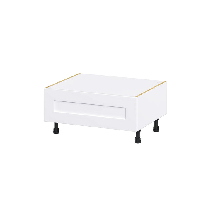 Hugo&Borg Jolie 30-in W x 14.5-in H x 24-in D Warm White 1-Drawer Base Fully Assembled Cabinet