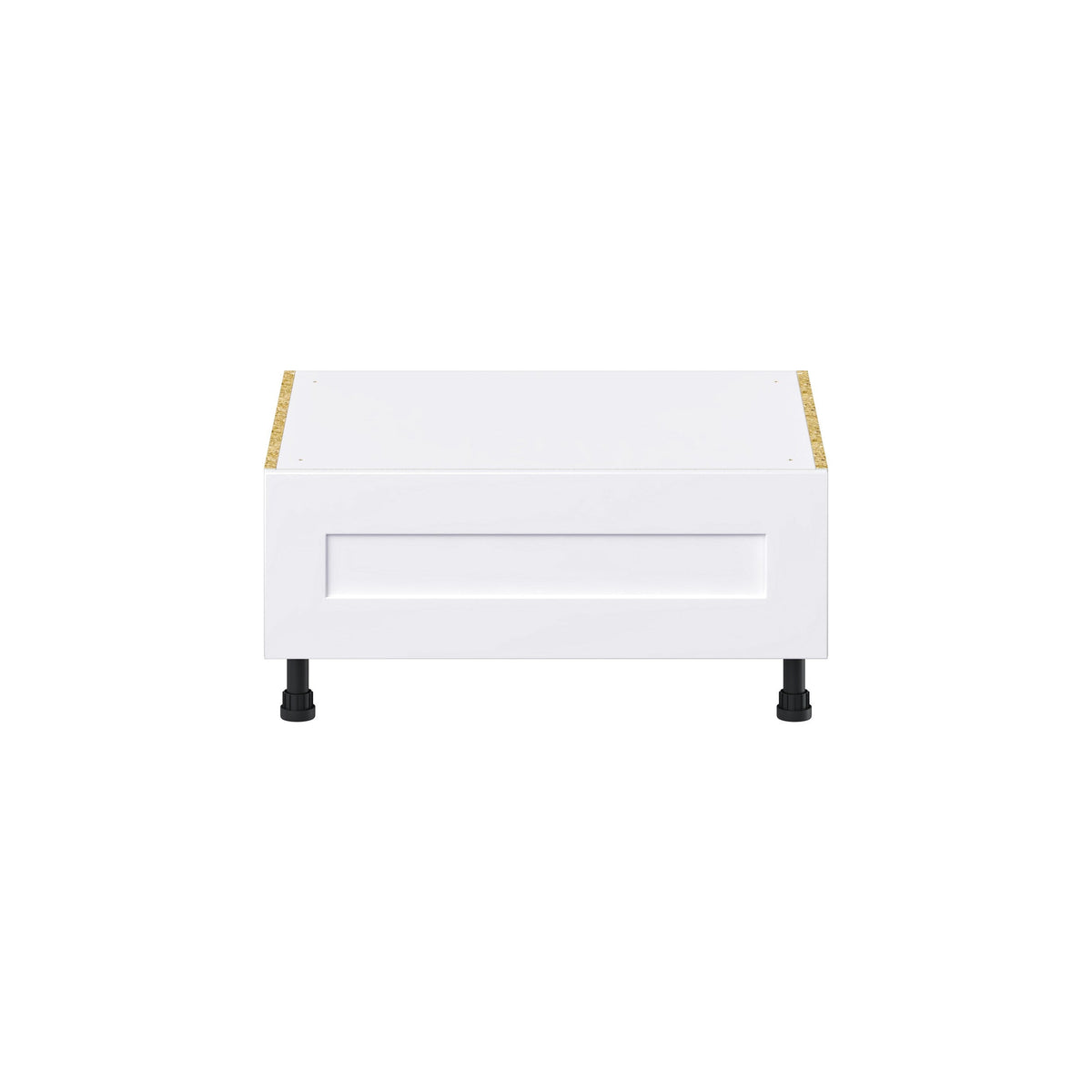 Hugo&Borg Jolie 30-in W x 14.5-in H x 24-in D Warm White 1-Drawer Base Fully Assembled Cabinet