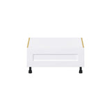 Hugo&Borg Jolie 30-in W x 14.5-in H x 24-in D Warm White 1-Drawer Base Fully Assembled Cabinet