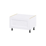 Hugo&Borg Jolie 30-in W x 19.5-in H x 24-in D Warm White 1-Drawer Base Fully Assembled Cabinet