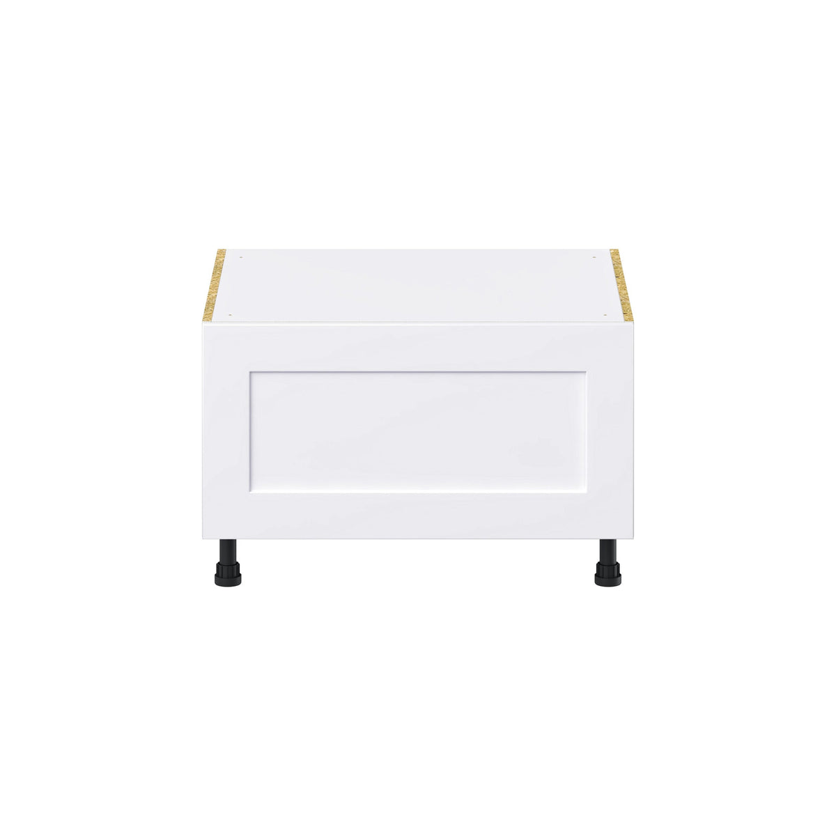 Hugo&Borg Jolie 30-in W x 19.5-in H x 24-in D Warm White 1-Drawer Base Fully Assembled Cabinet