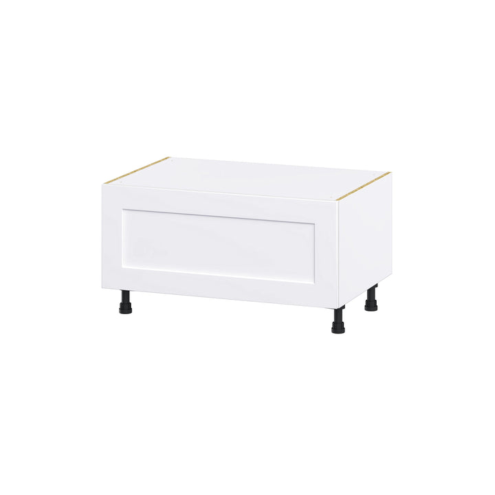 Hugo&Borg Jolie 36-in W x 19.5-in H x 24-in D Warm White 1-Drawer Base Fully Assembled Cabinet