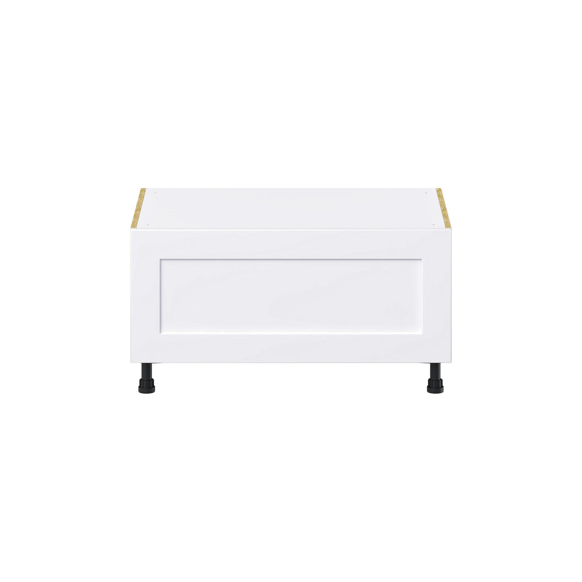 Hugo&Borg Jolie 36-in W x 19.5-in H x 24-in D Warm White 1-Drawer Base Fully Assembled Cabinet