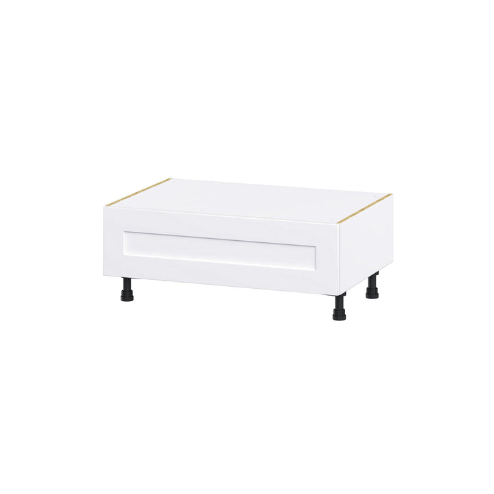 Hugo&Borg Jolie 36-in W x 14.5-in H x 24-in D Warm White 1-Drawer Base Fully Assembled Cabinet