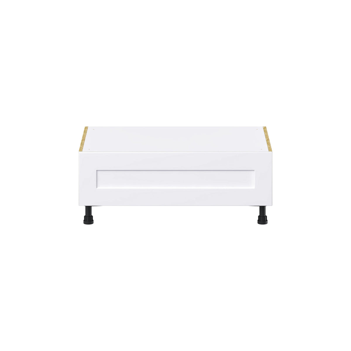 Hugo&Borg Jolie 36-in W x 14.5-in H x 24-in D Warm White 1-Drawer Base Fully Assembled Cabinet