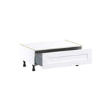 Hugo&Borg Jolie 36-in W x 14.5-in H x 24-in D Warm White 1-Drawer Base Fully Assembled Cabinet