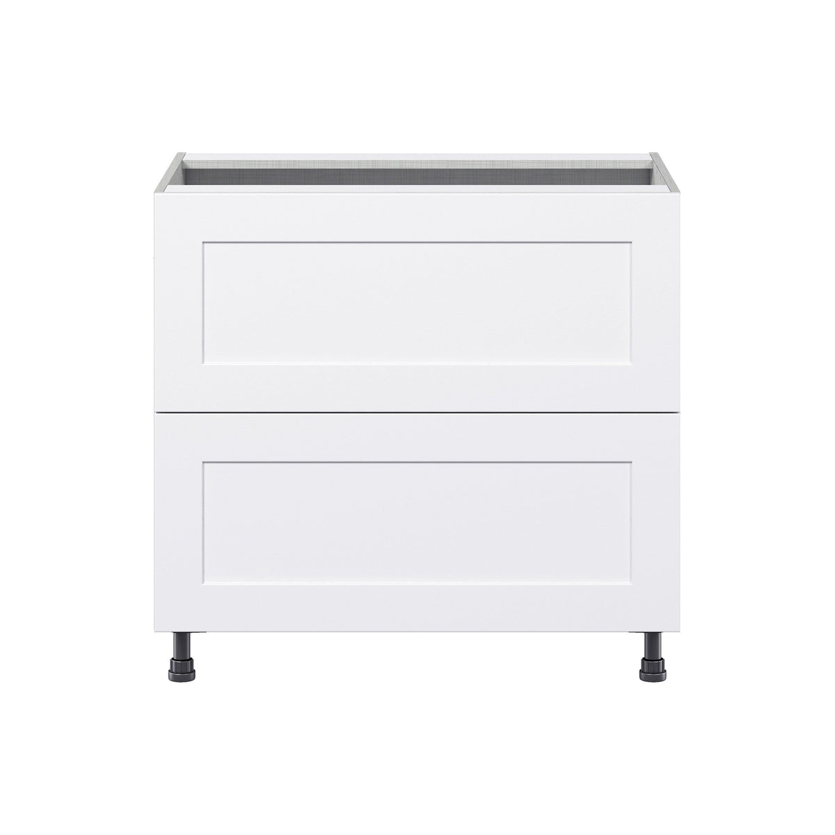 Hugo&Borg Jolie 36-in W x 34.5-in H x 24-in D Warm White 2-Drawer Base Fully Assembled Cabinet