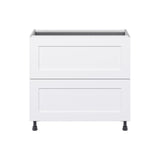 Hugo&Borg Jolie 36-in W x 34.5-in H x 24-in D Warm White 2-Drawer Base Fully Assembled Cabinet