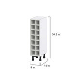 Hugo&Borg 14-Bottle Warm White Mdf Wall-mounted Wine Cabinet