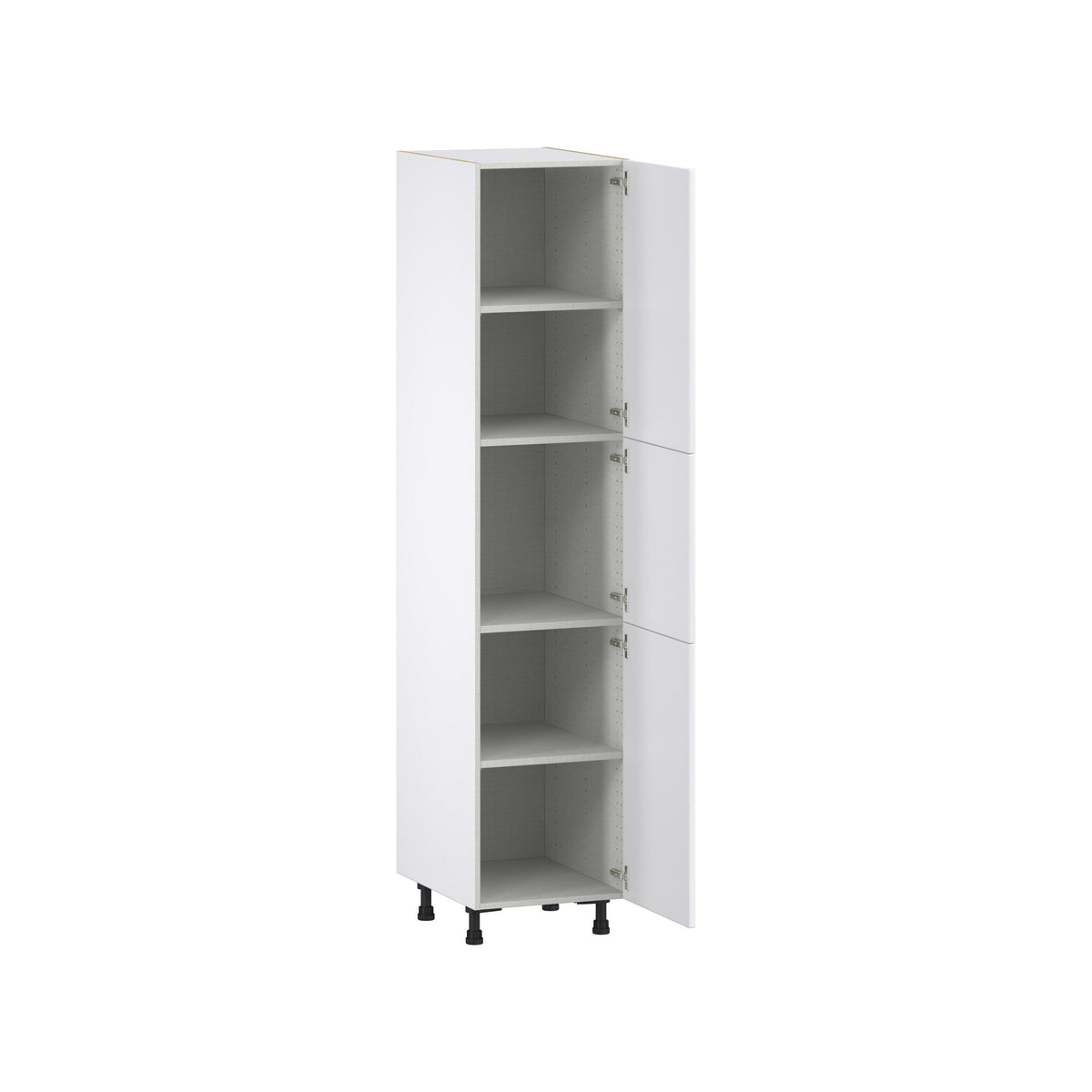 Hugo&Borg Jolie 18-in W x 84.5-in H x 24-in D Warm White Pantry Fully Assembled Cabinet (Flat Panel Shaker Door Style)