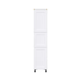 Hugo&Borg Jolie 18-in W x 84.5-in H x 24-in D Warm White Pantry Fully Assembled Cabinet (Flat Panel Shaker Door Style)