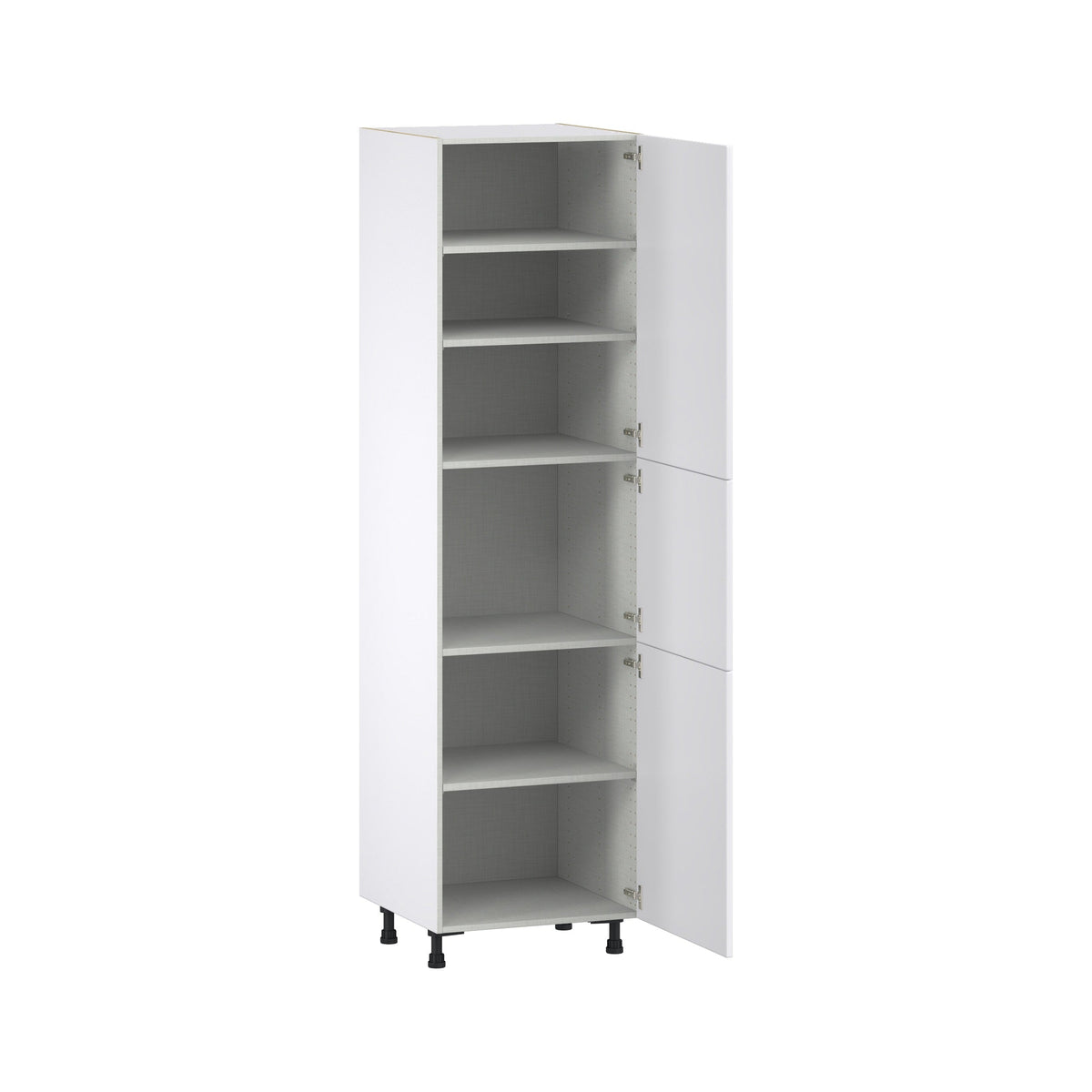 Hugo&Borg Jolie 24-in W x 89.5-in H x 24-in D Warm White Pantry Fully Assembled Cabinet (Flat Panel Shaker Door Style)