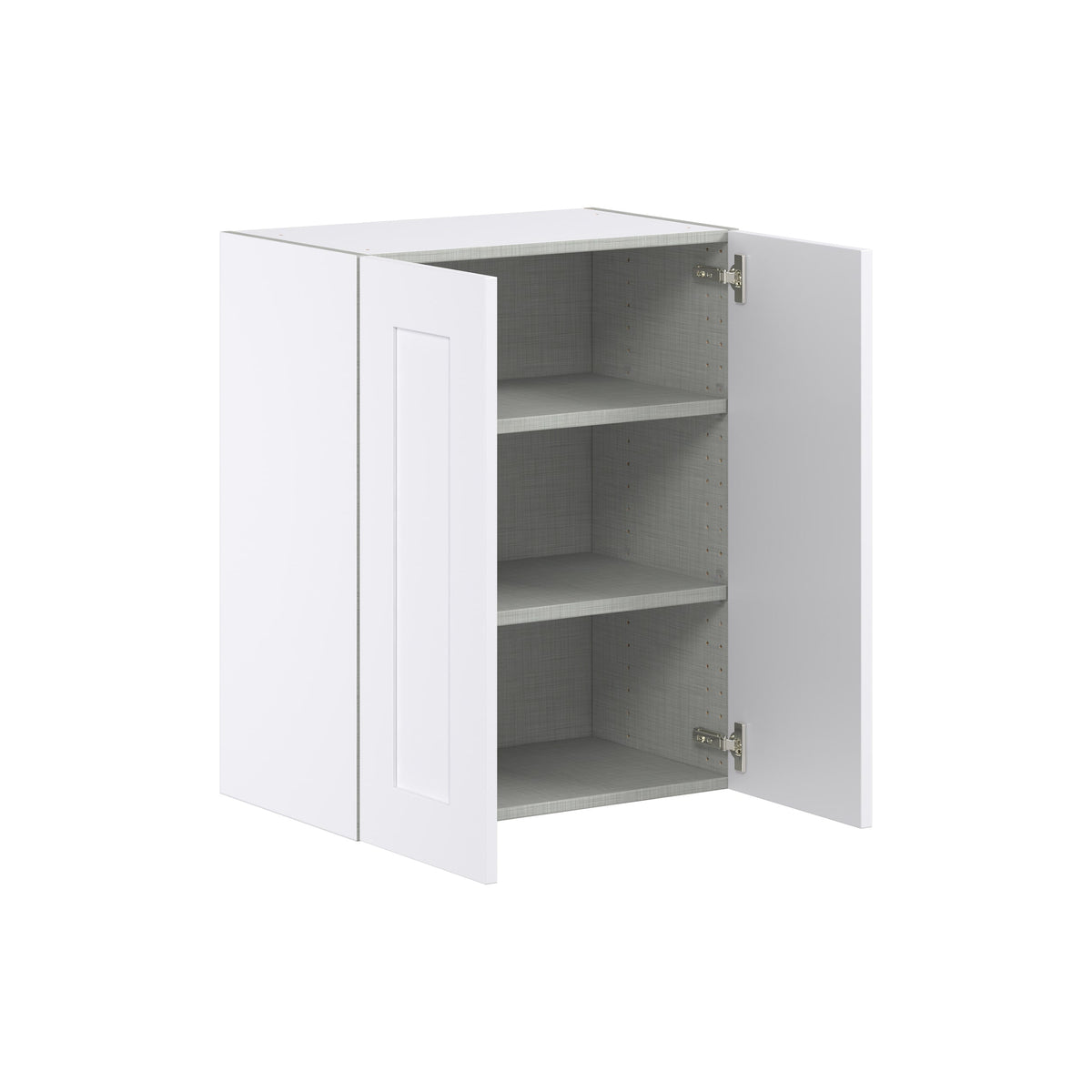 Hugo&Borg Jolie 24-in W x 30-in H x 14-in D Warm White Wall Fully Assembled Cabinet (Flat Panel Shaker Door Style)