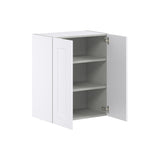 Hugo&Borg Jolie 24-in W x 30-in H x 14-in D Warm White Wall Fully Assembled Cabinet (Flat Panel Shaker Door Style)