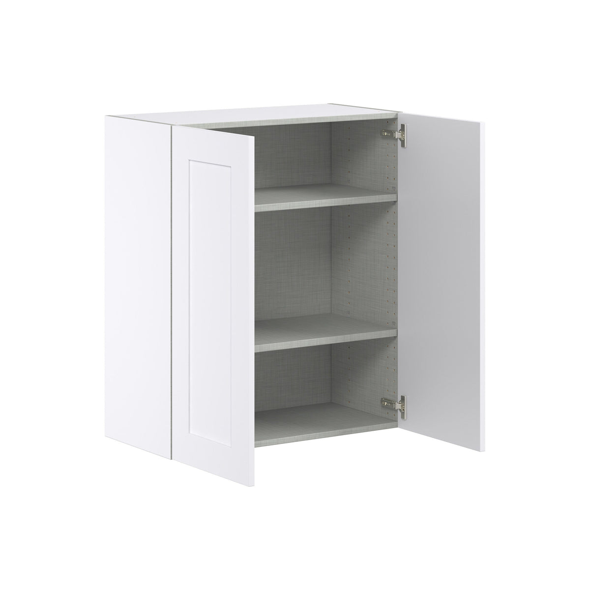 Hugo&Borg Jolie 30-in W x 35-in H x 14-in D Warm White Wall Fully Assembled Cabinet (Flat Panel Shaker Door Style)