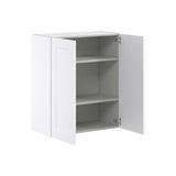 Hugo&Borg Jolie 30-in W x 35-in H x 14-in D Warm White Wall Fully Assembled Cabinet (Flat Panel Shaker Door Style)
