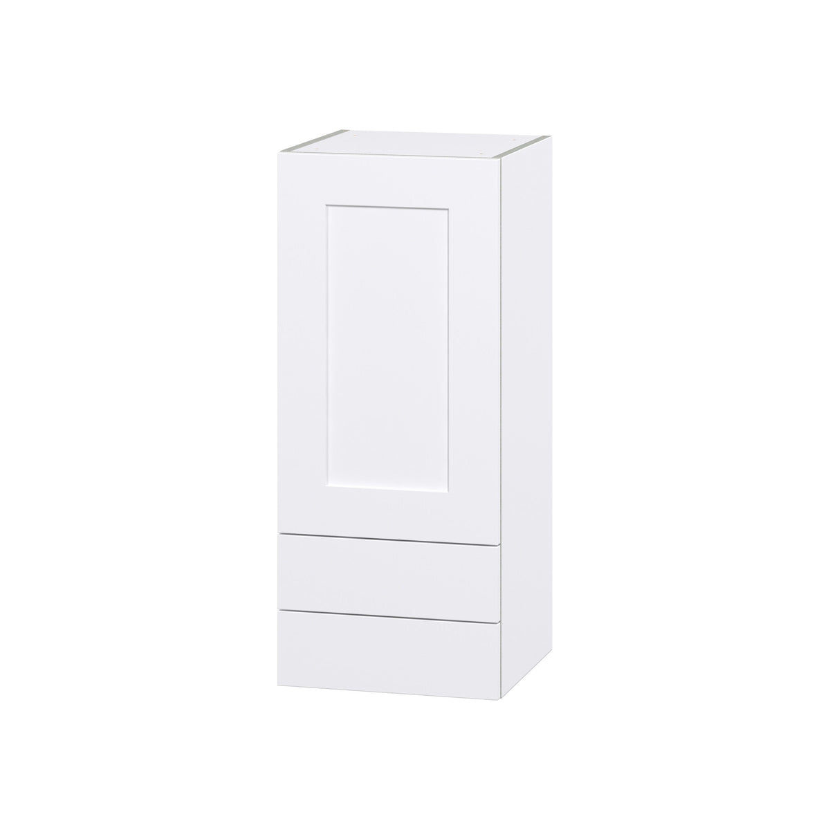 Hugo&Borg Jolie 15-in W x 35-in H x 14-in D Warm White 2-Drawers Wall Fully Assembled Cabinet (Flat Panel Shaker Style)