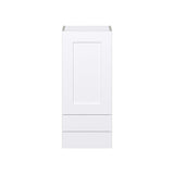 Hugo&Borg Jolie 15-in W x 35-in H x 14-in D Warm White 2-Drawers Wall Fully Assembled Cabinet (Flat Panel Shaker Style)