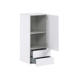 Hugo&Borg Jolie 15-in W x 35-in H x 14-in D Warm White 2-Drawers Wall Fully Assembled Cabinet (Flat Panel Shaker Style)