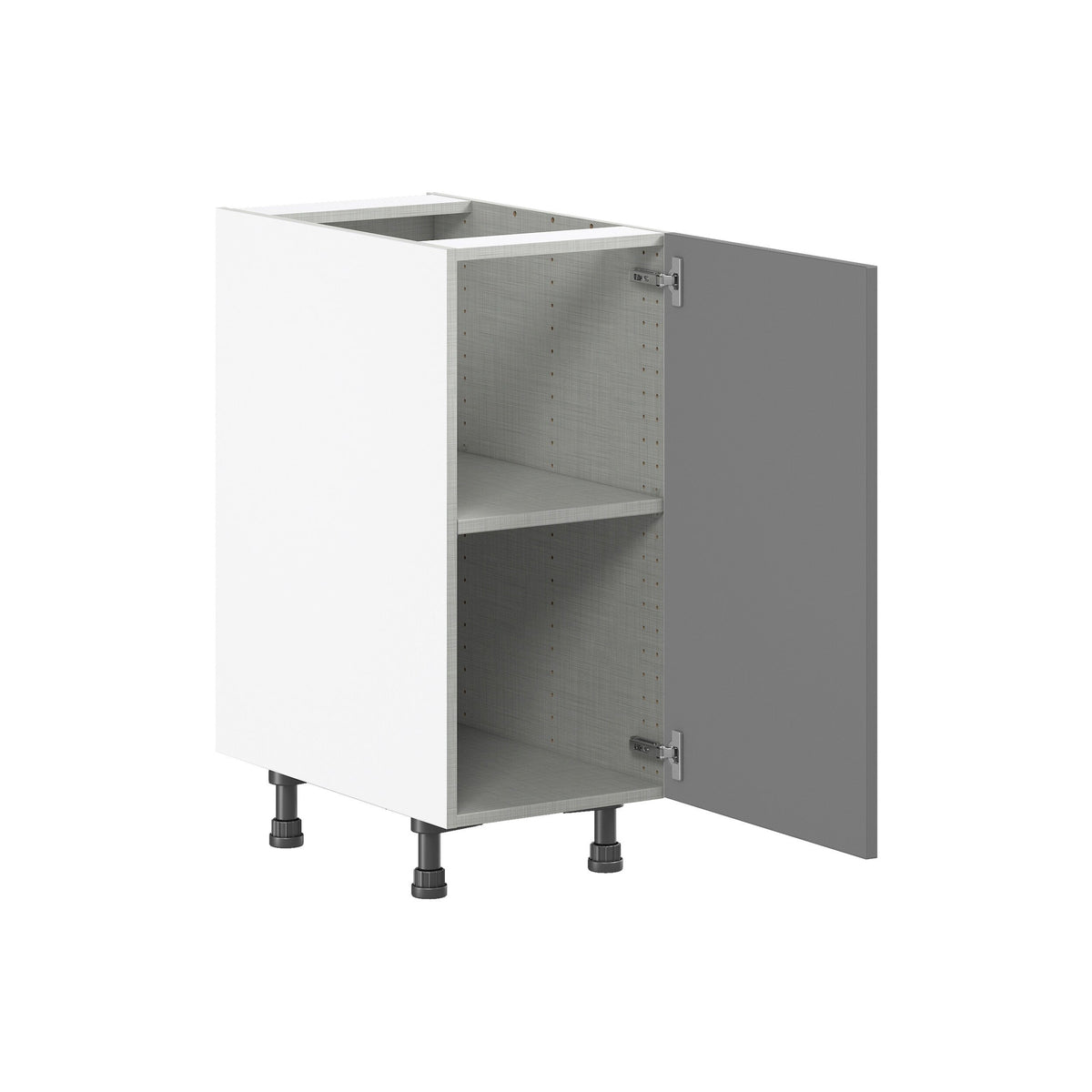 Hugo&Borg Beaumont 15-in W x 34.5-in H x 24-in D Slate Gray Base Fully Assembled Cabinet (Flat Panel Shaker Door Style)