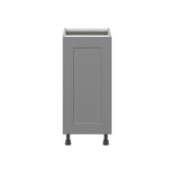 Hugo&Borg Beaumont 15-in W x 34.5-in H x 24-in D Slate Gray Base Fully Assembled Cabinet (Flat Panel Shaker Door Style)
