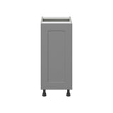Hugo&Borg Beaumont 15-in W x 34.5-in H x 24-in D Slate Gray 3-Drawers Base Fully Assembled Cabinet (Flat Panel Shaker Style)