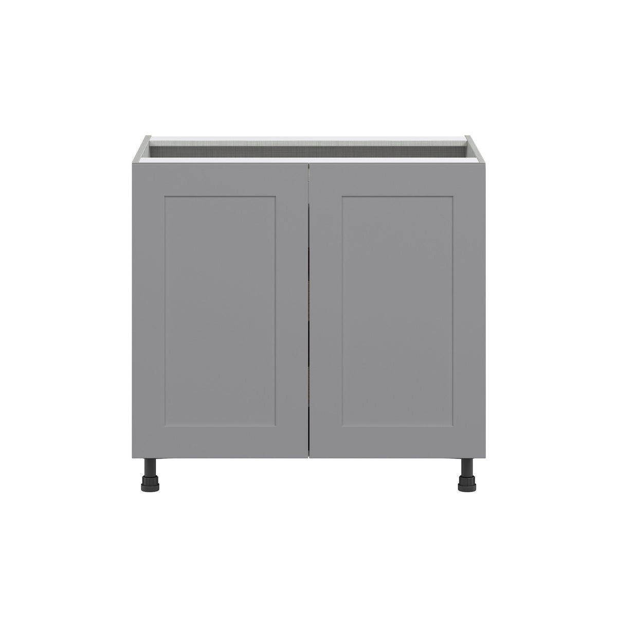 Hugo&Borg Beaumont 36-in W x 34.5-in H x 24-in D Slate Gray 3-Drawers Base Fully Assembled Cabinet (Flat Panel Shaker Style)