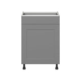 Hugo&Borg Beaumont 24-in W x 34.5-in H x 24-in D Slate Gray 1-Drawer Base Fully Assembled Cabinet (Flat Panel Shaker Style)