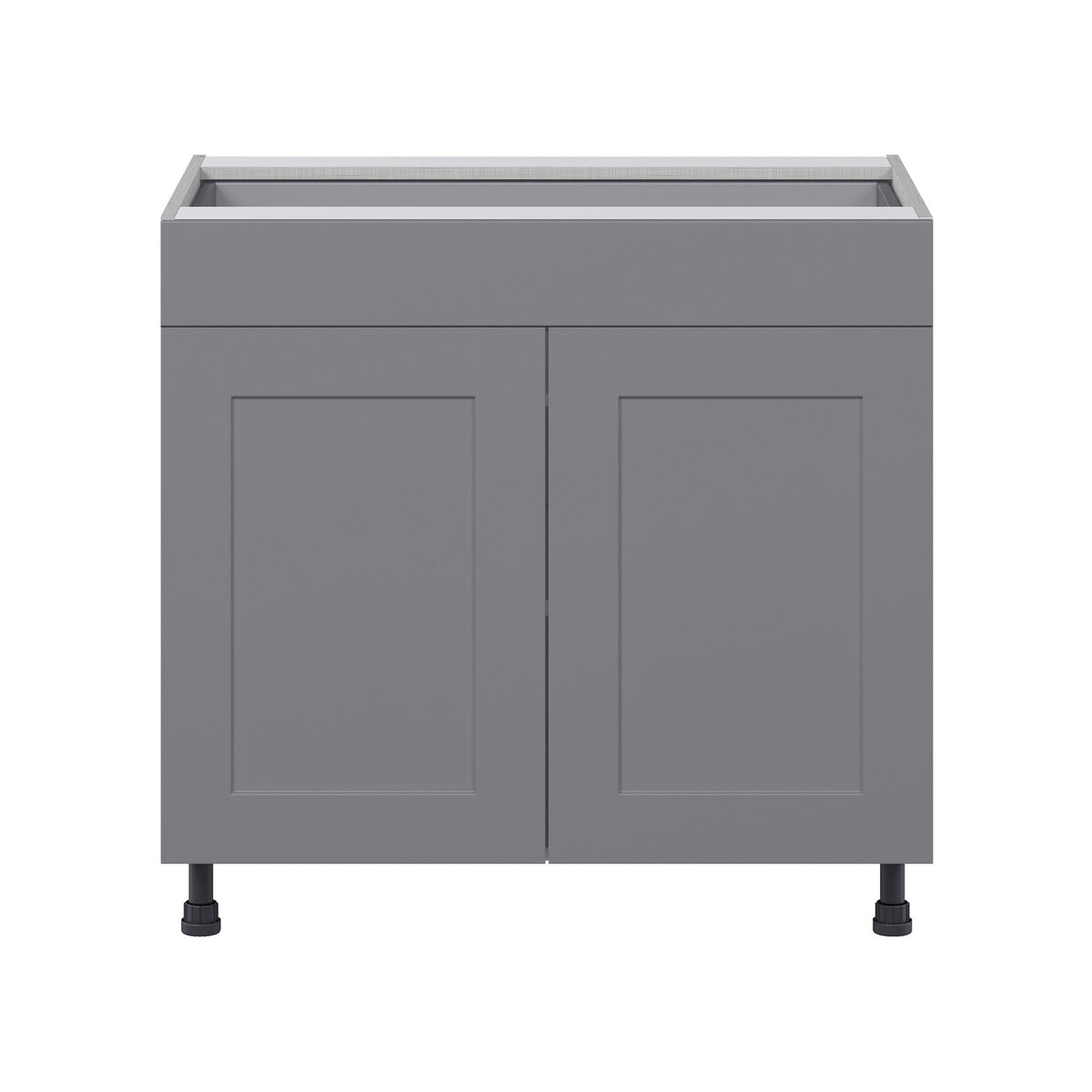 Hugo&Borg Beaumont 36-in W x 34.5-in H x 24-in D Slate Gray 1-Drawer Base Fully Assembled Cabinet (Flat Panel Shaker Style)