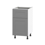 Hugo&Borg Beaumont 18-in W x 34.5-in H x 24-in D Slate Gray 1-Drawer Base Fully Assembled Cabinet (Flat Panel Shaker Style)