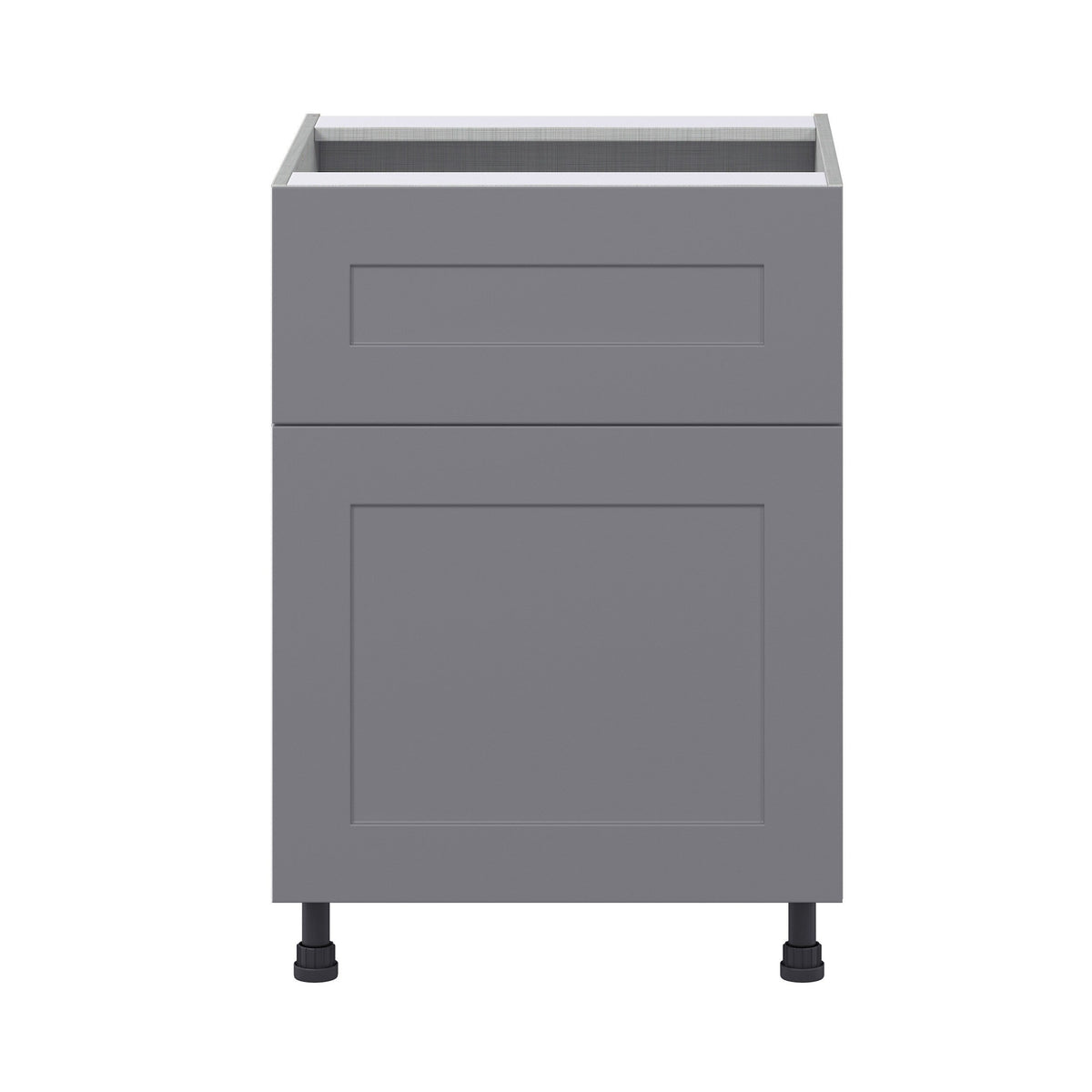 Hugo&Borg Beaumont 24-in W x 34.5-in H x 24-in D Slate Gray 1-Drawer Base Fully Assembled Cabinet (Flat Panel Shaker Style)