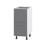 Hugo&Borg Beaumont 15-in W x 34.5-in H x 24-in D Slate Gray 2-Drawer Base Fully Assembled Cabinet