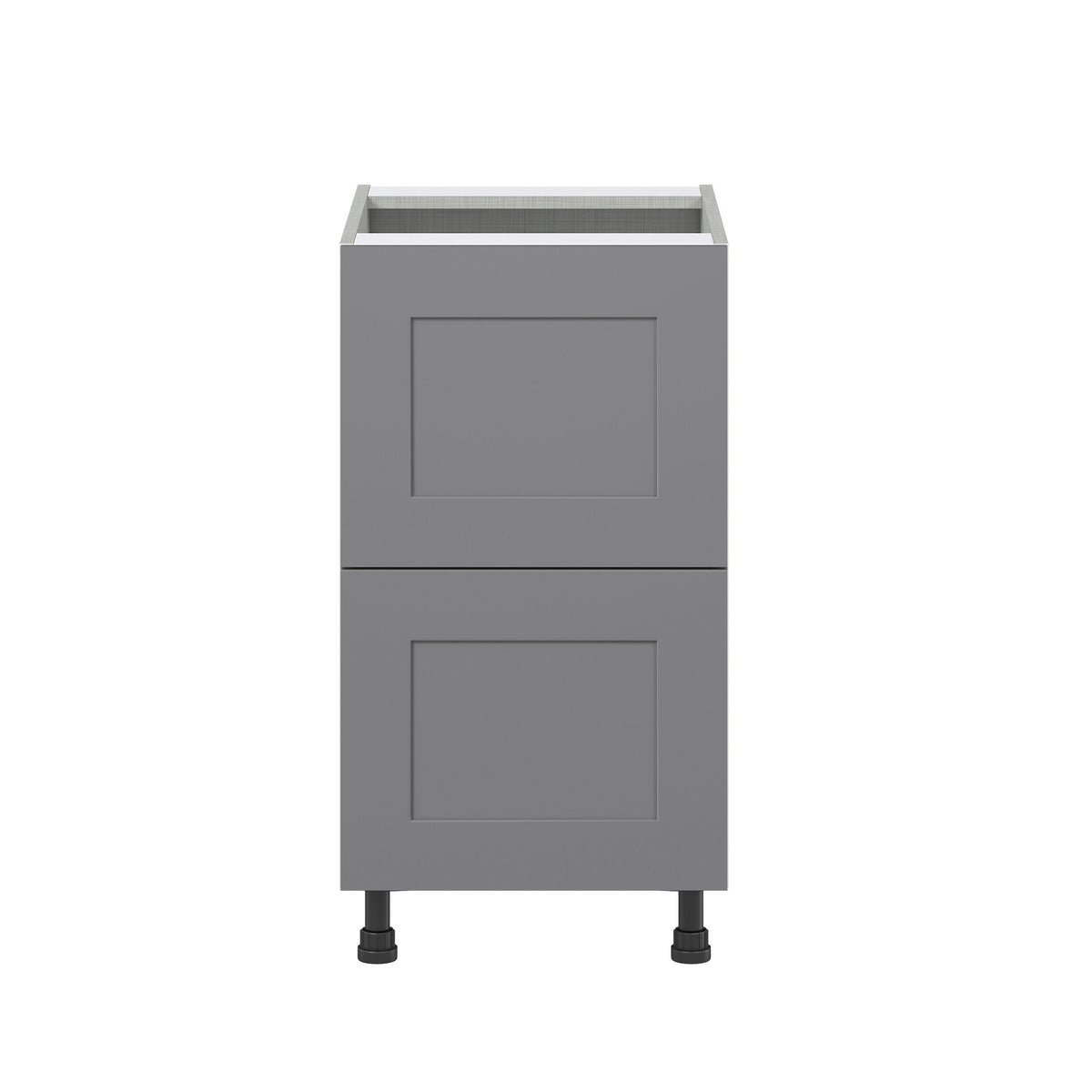 Hugo&Borg Beaumont 18-in W x 34.5-in H x 24-in D Slate Gray 2-Drawer Base Fully Assembled Cabinet