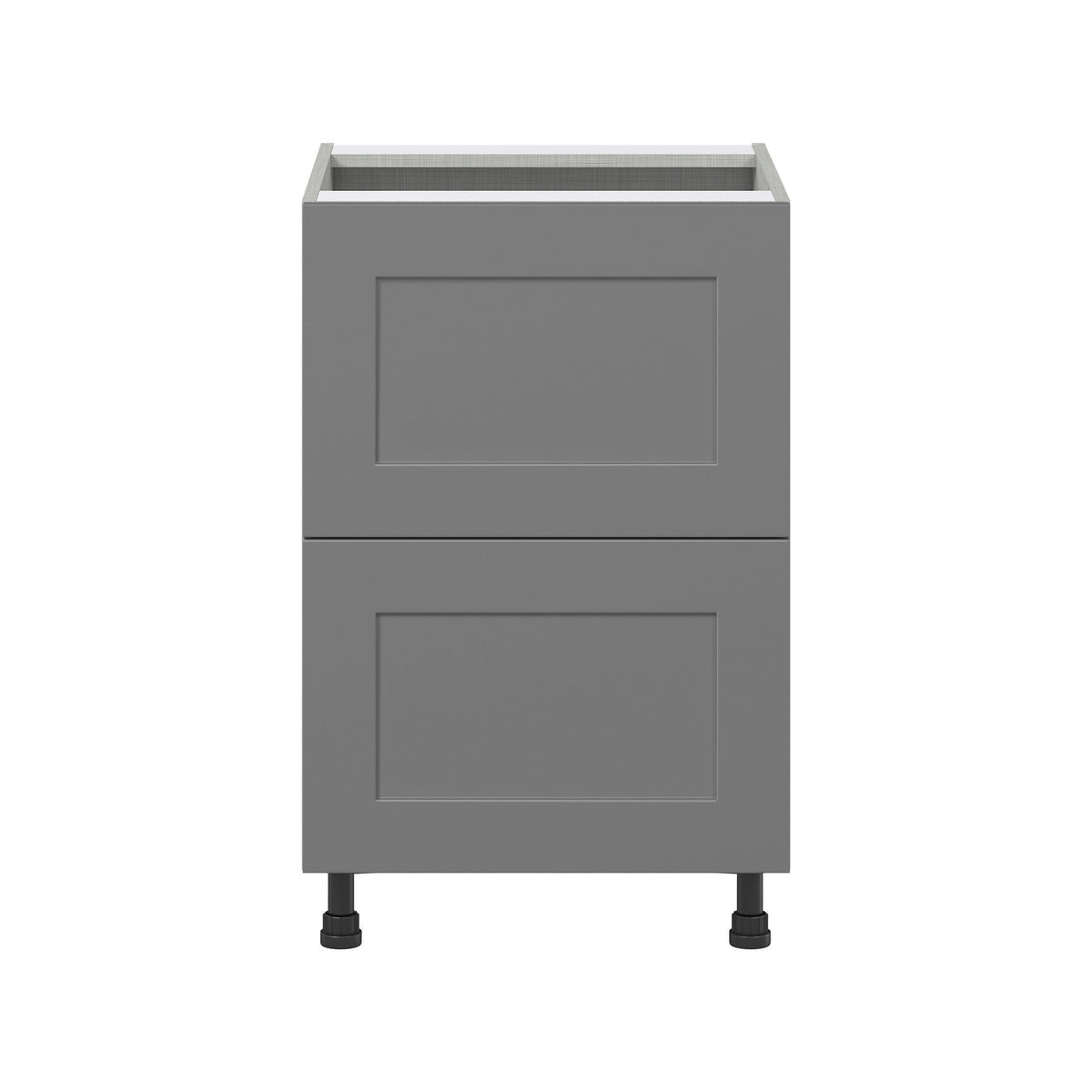 Hugo&Borg Beaumont 24-in W x 34.5-in H x 25-in D Slate Gray 2-Drawer Base Fully Assembled Cabinet