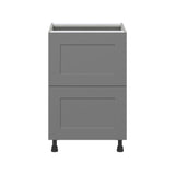 Hugo&Borg Beaumont 24-in W x 34.5-in H x 25-in D Slate Gray 2-Drawer Base Fully Assembled Cabinet