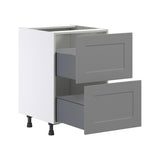 Hugo&Borg Beaumont 24-in W x 34.5-in H x 25-in D Slate Gray 2-Drawer Base Fully Assembled Cabinet