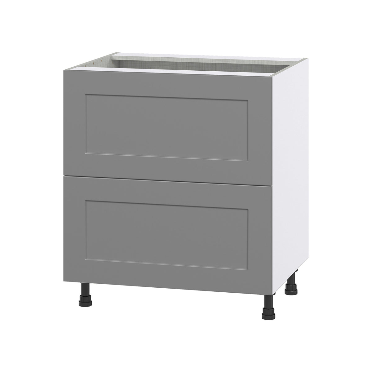 Hugo&Borg Beaumont 30-in W x 34.5-in H x 24-in D Slate Gray 2-Drawer Base Fully Assembled Cabinet