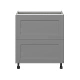 Hugo&Borg Beaumont 30-in W x 34.5-in H x 24-in D Slate Gray 2-Drawer Base Fully Assembled Cabinet
