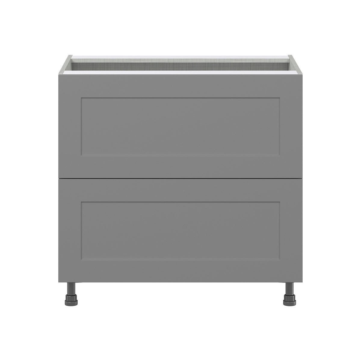 Hugo&Borg Beaumont 36-in W x 34.5-in H x 24-in D Slate Gray 2-Drawer Base Fully Assembled Cabinet