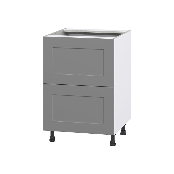 Hugo&Borg Beaumont 24-in W x 34.5-in H x 24-in D Slate Gray 2-Drawer Base Fully Assembled Cabinet