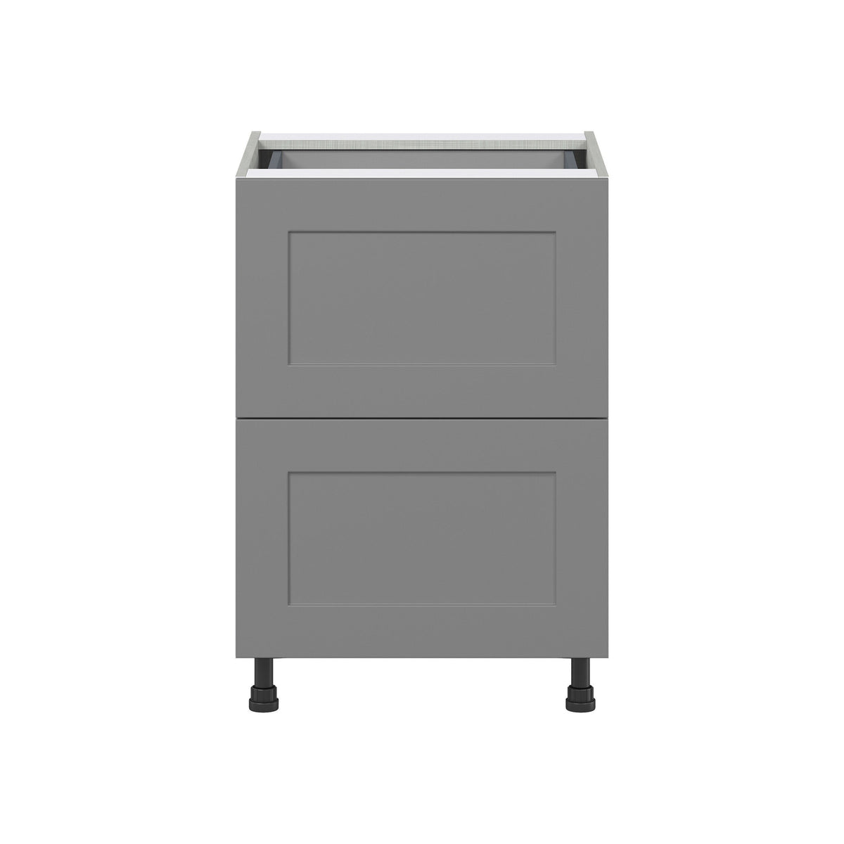 Hugo&Borg Beaumont 24-in W x 34.5-in H x 24-in D Slate Gray 2-Drawer Base Fully Assembled Cabinet
