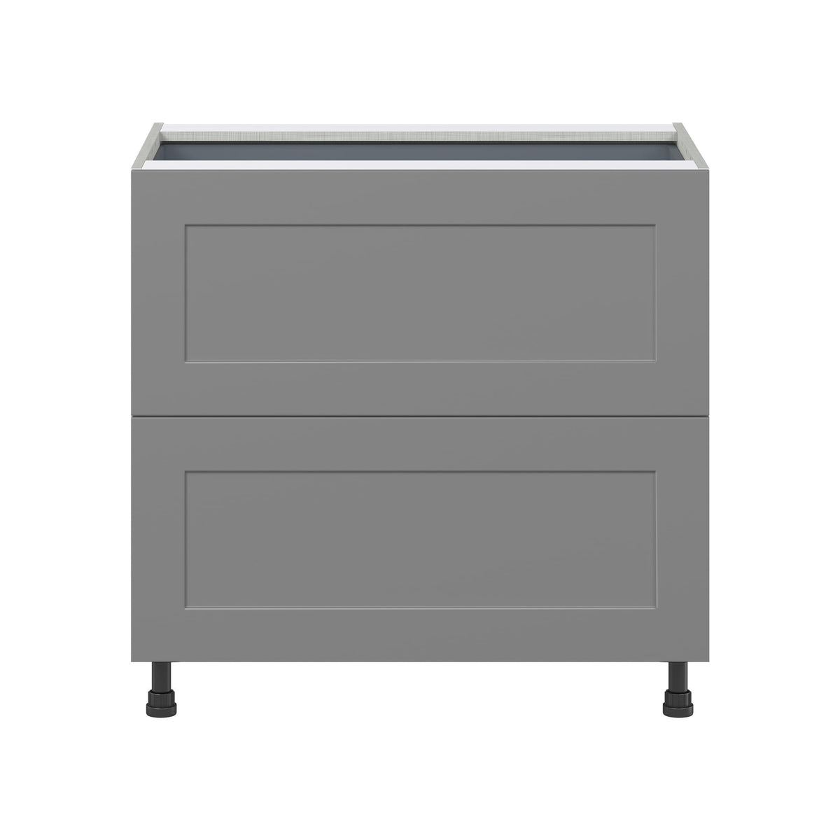 Hugo&Borg Beaumont 36-in W x 34.5-in H x 24-in D Slate Gray 2-Drawer Base Fully Assembled Cabinet